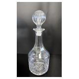 Pinwheel Cut Crystal Spirits Decanter vtg