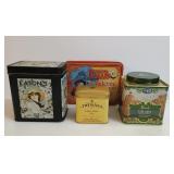 Four English, French & Canadian Advertising Tins