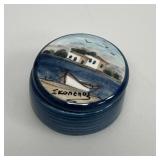 Small Handpainted Greek Trinket box, signed