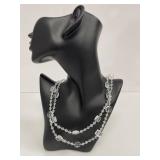 Vintage Crystal Necklace, 37 inches