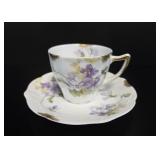 G. Ahrenfeldt Limoges Porcelain Teacup and Saucer