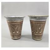 Pair of Mid-Century Studio Pottery Goblets