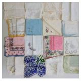Vtg Embroidered & Printed Ladies Handkerchiefs 16