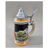 Gerzit West German Relief Beer Stein vtg