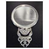 Dutch Silver Plated Hanau-Style Hand Mirror