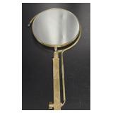 Art Deco Brass Swivel Hand Mirror