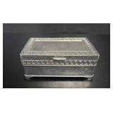 Antique Silver-Plated Box with Greek Key Fret