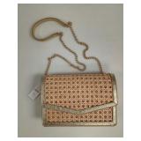 Metallic Leather & Cane Crossbody/Clutch-Talbots