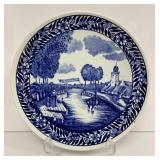 Blue and White Delft Plate by Boch Cy with