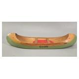 Canadian Hand-Painted Wooden Model Canoe