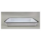 Mid-Century Enamel Rectangular Baking Pan
