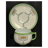 German Bauhaus Art Deco Geometric XX Cup & Saucer