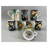Vtg 8 Mayfair, and Jackson, Fine Bone China Mugs