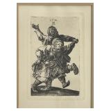 Peasant Couple Dancing (After Dï¿½rer) Lithograph