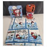 Charles M. Schulz Peanuts Fleece Throw Blanket Lot