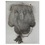Antique Sterling Silver? Mesh Tassel Purse