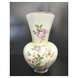 Burmese Glass Butterfly & Floral Vase