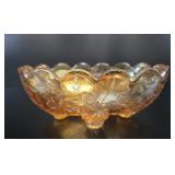 Fenton Marigold Carnival Glass Footed Bowl
