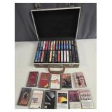 Vintage Audio Cassette Collection & Carrying Case