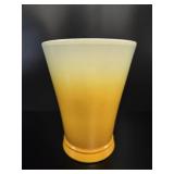 Yellow Ombre Opal Vase vtg