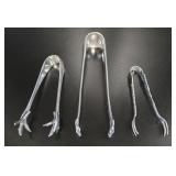 Victorian & Edwardian Silver-Plate Tongs Trio