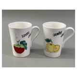 Pair of Hand-Painted Juice Mugs ï¿½ Japan