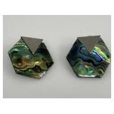 Pair of Abalone Shell Earrings, vintage