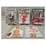 Playboy Magazine Lot of 5, 1973-2004