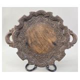 Anglo-Indian Carved Sheesham Wood Tray