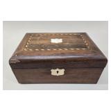 Victorian Inlaid Walnut Jewelry Box