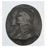 Antique Cast Bronzed Pewter Dante & Beatrice
