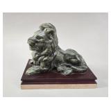 Canadian Soapstone Reclining Lion Carving