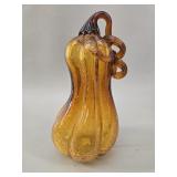 Murano Style Art Glass Crackle Squash