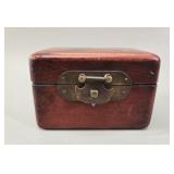 Chinese Red Lacquer Trinket Box vtg