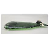 Slumped Green Glass Wine Bottle Cheese Plate