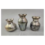 Silver-Plated Bud Vase Trio