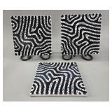 Set of Three Modernist Ceramic Art Tiles