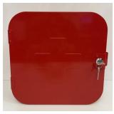IKEA Gunnern Red Metal Locked Medicine Cabinet