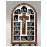 French Stations of the Cross Wood Plaque