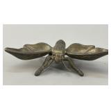 Brass Fly Double Ashtray & Inkwell VTG