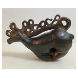 Scythian Bronzed Metallic Ceramic Recumbent Stag