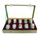 Vtg Collectors Set of 10 Chinese Floral C