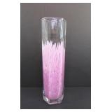 MCM Hand-Crafted Hexagon Studio Art Glass Vase b