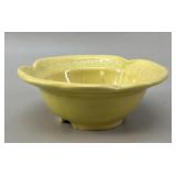 McCoy USA Yellow Scroll Art Pottery Bowl VTG