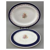 Crown Ducal Florentine Cobalt & Gold Serving