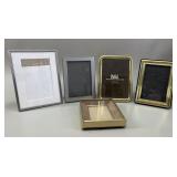 Assorted Metal Tabletop Picture Frames - Lot of 5