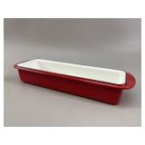 Red Enamel Cast Iron Loaf Pan