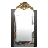 Antiq. Italian Baroque Giltwood Carved Mirror