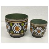 Pair of West German Fat Lava Ceramic Planters