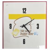 Vtg Advertising 'We Serve Butter Here' Clock